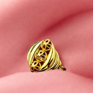 Anillo elegante para mujer con diseño floral dorado |   Joyería para Mujer con Diseño Único de Patrón Trenzado |   Anillo de Dedo Elegante y Moderno para Chicas - Product Image 4