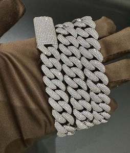 VVS Moissanite 925เงินสเตอร์ลิง16มม. 22นิ้ว14K ทองคำขาวสำเร็จรูปใน925เงินสเตอร์ลิงเครื่องทดสอบเพชร - Product Image 4