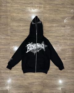 Sudaderas con capucha de manga larga para hombre de último diseño, sudaderas de invierno transpirables con cremallera, moda fácil, patrón de estampado sólido, tela teñida lisa - Product Image 3