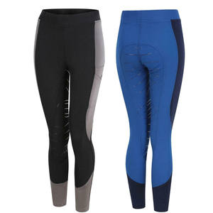 Premium Quality Spandex/Polyester/Cotton Breathable Quick Dry Fleece Fabric Mid Waist <b>Leggings</b> <b>Pockets</b> for Horse Riding Regular - Product Image 1