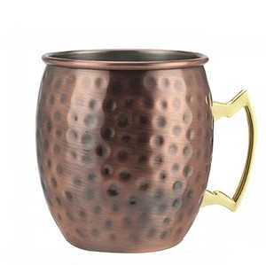 Venta caliente Hammered Design Moscow Mule Taza de metal en muchos colores y diseño con precio asequible - Product Image 1