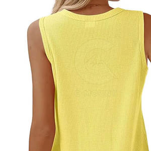 Comfortable Gym Fitness Clothing <b>Women</b> Ribbed <b>Vest</b> Active Wear Low Price In Stock <b>Women</b> Ribbed <b>Vest</b> - Product Image 4
