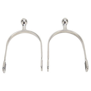 Éperons de cheval en acier inoxydable de qualité supérieure gravés en usine bout d'éperons de coupe avec finition noire brossée Big Rowel Horse Products - Product Image 2