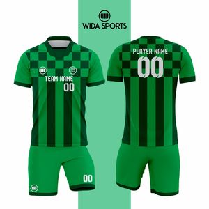 ชุดฟุตบอลแบบสั่งทำพิเศษ พิมพ์ลายแบบซับลิเมชั่นเต็มตัว ชุดฟุตบอลสำหรับสโมสร ชุดฝึกซ้อมฟุตบอล ชุดฟุตบอลสำหรับผู้ชาย - Product Image 1