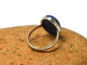 Bague Statement en Argent Sterling 925 Mehrajudin Gems, Style Chrétien Vintage, Simple, avec Pierre Précieuse Lapis Lazuli Bleue, Certifiée par un tiers - Product Image 6