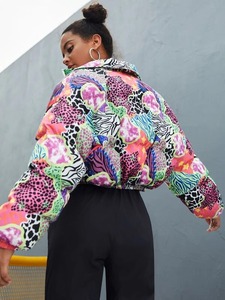 Nuevas y elegantes chaquetas sublimadas ligeras recortadas informales de otoño e invierno para mujer a la venta - Product Image 2