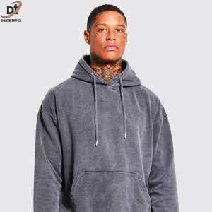 Capuche en polaire surdimensionnée 100% coton épais personnalisé 2XL 500 Gsm motif de créateur imprimé en 3D pour hommes hiver - Product Image 3