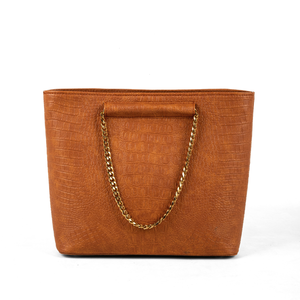 Femmes dame affaires mode chaîne sac broderie décoration étanche cuir synthétique fermeture éclair Portable caractéristiques - Product Image 5