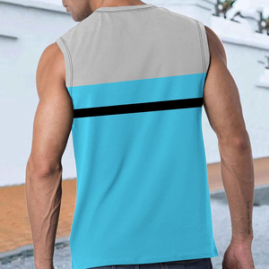 Camisetas sin mangas de algodón 100% de gimnasio para hombre, camisetas atléticas con logotipo personalizado para entrenamiento, entrenamiento muscular, tela tejida - Product Image 6