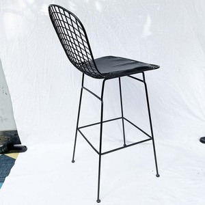 Harry Contemporary Style High Bar <b>Stool</b> Comfortable <b>Cushion</b> with Powder-Coated Iron for Pub Use-GBAK004 - Product Image 4