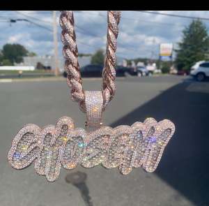 Bijoux en bus 3D brillant pour hommes personnalisés VVS Moissanite Pass Diamond Tester Iced Out Plaqué 3D Ball Pendant Charm - Product Image 1