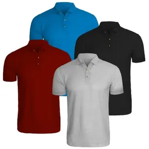Camisetas Polo lisas de algodón logotipo personalizado con cuello, camisetas polo lisas de algodón para hombre todos los colores - Product Image 6