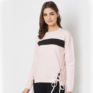 Wholesale Custom Winter Front Washed 350 Gsm Round Neck Women Sweatshirts - Product Image 6