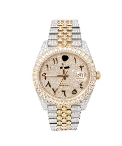 VVS Moissanite Blanc Brillant Diamant De Luxe Hip Hop Collection Hommes Bande En Acier Inoxydable 41mm Sport Autometic Mécanique - Product Image 4