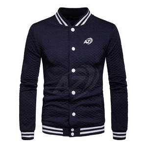 Veste Letterman de qualité supérieure pour hommes, tenue décontractée avec col montant-vêtements de gros - Product Image 1