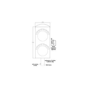 Luz de Tráfico LED SMD Dual de 100 mm, Material de PC Duradero - Product Image 2