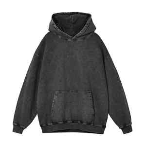 Nueva Llegada: Sudadera con Capucha de Algodón 100% Lavado al Ácido, de Peso Pesado, con Bordado 3D y Diseño de Bolsillo para Hombre - Product Image 2
