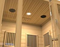 Premium Rotzedern-Sauna für den Außenbereich mit professionellem 1-PS-Kühler und Eisbad für luxuriöse Gärten und hochwertige Villen-Spas