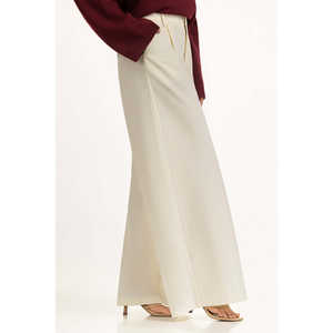 Pantalon décontracté large pour femme WM-TRC-WS25-025 en crêpe respirant avec taille élastique et technique froissée - Product Image 2