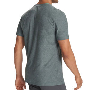 เสื้อยืดผ้าฝ้ายออร์แกนิกของผู้ชายเสื้อคอกลมแขนสั้นทรงพอดีตัวพร้อมตัวเลือกหลากสีขนาดพิเศษโลโก้ตามสั่ง - Product Image 6