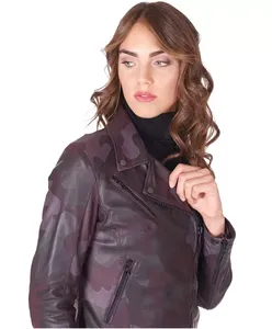 Womens Real <b>Camo</b> Leather <b>Jacket</b> Asymmetric Zip Biker Coat Camouflage Print Sheepskin Outerwear Custom Slim Fit Moto <b>Jacket</b> - Product Image 5