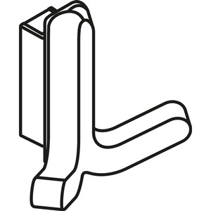 HEWI Series 477 Matt Elastic Plastic (TPU) Wall Hooks & Coat <b>Racks</b> Double Hook with 50 Steel Blue Height 69 mm - Product Image 3