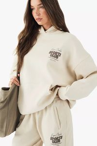 ชุดวอร์ม2ชิ้นสำหรับผู้หญิงชุดวอร์ม100% ผ้าคอตตอนออร์แกนิกชุดวอร์มเสื้อสวมหัวออกแบบได้ตามที่ต้องการ - Product Image 3