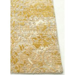 Alfombra Kavi Gold de Lana y Seda de Bambú Anudada a Mano, Diseño Clásico Abstracto Teoría del Caos, Decoración para Sala de Estar, Pasillo y Hogar - Product Image 4