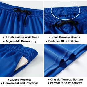 Short cargo d'été décontracté 100% coton brodé Hip Hop Jogger Sweathshorts classique taille moyenne pour homme - Product Image 6