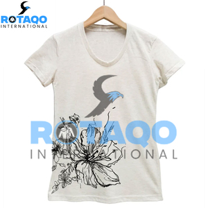 Camiseta de Mujer Estampada de Alta Calidad, Nuevo Diseño, Cuello Redondo, Manga Corta - Product Image 1