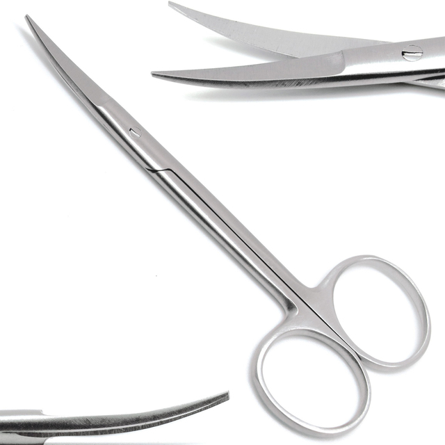 Gum Scissors 11cm Curved Dental Instrument Set Stainless Steel Manual Medical