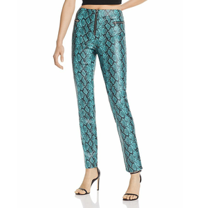 กางเกงหนังงูสำหรับผู้หญิงกางเกงสตรีทแวร์ระบายอากาศกางเกงหนังงูแบบลำลองดีไซน์ตามสั่ง - Product Image 6