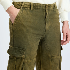 Best Quality Oversized Men's High Waist Straight Knitted Denim Shorts Custom Logo Breathable Eco-Friendly Casual Light Wash 100% - Product Image 6