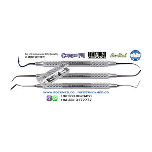 Dental Arte Instruments Juego anterior Diamante negro oscuro DLC Recubierto de titanio Acero Manual Power Composite Instrumentos de llenado - Product Image 5