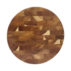 Planche à découper ronde en bois d'acacia à grain traversant, planche de boucher en bois pour couper la viande, planche à hacher en bois, planche de service - Product Image 3