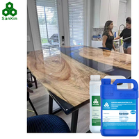 Résine époxy à prix avantageux, vente chaude, kit de démarrage A et B pour table en bois/table basse, haute perméabilité