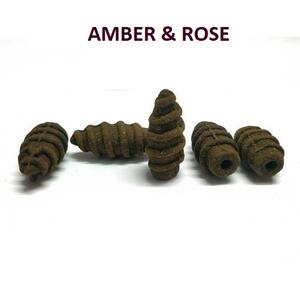 Conos de incienso de reflujo de tornillo ámbar y Rosa Natural, suministro al por mayor de la mejor marca - Product Image 1