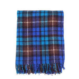 ผ้าห่มผ้าวูลลายตารางหมากรุกสีน้ำเงินสำหรับผู้ใหญ่และของตกแต่งบ้าน - Product Image 5