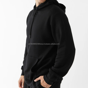 <b>Hemp</b> Bamboo Men's Hoodies Organic Terry Hoodie for Men Custom Mens Sweatshirt With Hooded Wholesale Street Wear - Product Image 3