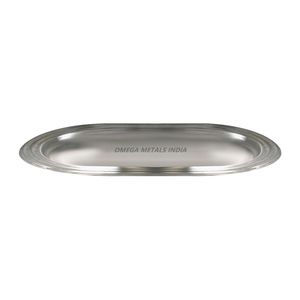 ถาดเสิร์ฟรูปไข่สีเงินหรูหราพร้อมขอบลูกปัดคริสตัลเหมาะสำหรับความบันเทิงและการตกแต่งที่ทันสมัย - Product Image 6