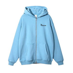 เสื้อฮู้ดดี้แบบซิป ผ้าฟลีซเฟรนช์เทอร์รี่  แบบเรียบ  สีพื้น  ยูนิเซ็กซ์  ผ้าฝ้าย 100%  สองชั้น  สำหรับผู้ชาย - Product Image 2