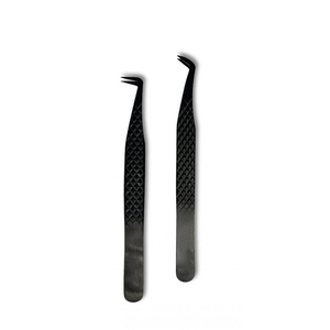 Pince à épiler BlackLash pour extensions de cils, pince à épiler Diamond Grip 90 degrés Fiber Tip Volume Lash Extension Pince à épiler, Noir - Product Image 5