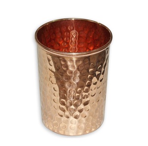 Set of 2 Pcs Smooth Finished <b>Copper</b> Tumbler for Water Drinking Use Home <b>Kitchen</b> Decor - Product Image 2