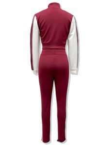 2025 de talla grande para mujer, conjunto de verano, Top corto, traje de terciopelo de dos piezas con bolsillo con cremallera, manga larga - Product Image 4