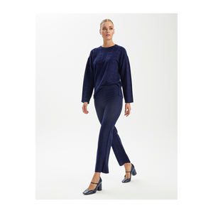 BGN Pull en tricot à motifs en mélange de laine pour femme, pantalon élégant, Turquie W24HP019 - Product Image 2