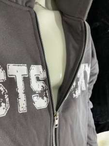 Alta calidad 100% algodón francés Terry impreso cremallera sudaderas con capucha pesado invierno sol desvanecido estilo Vintage personalizable - Product Image 4