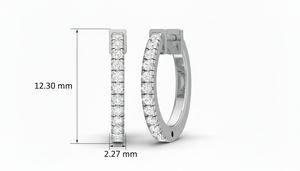 Pendientes Huggies con Diamantes de Corte Brillante para Mujer - Product Image 2