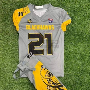 Maillot de football américain de qualité supérieure, prix de gros, short, séchage rapide, respirant, logo personnalisé, broderie en twill, pour hommes - Product Image 4