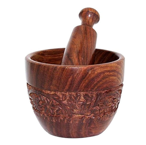 Mortero y Maja de madera para especias, ajo para hierbas de tamaño personalizado, molinillo manual, uso de mortero - Product Image 5