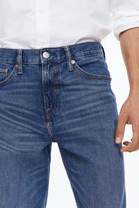 Vaqueros de mezclilla para hombre con bordado hip hop a la moda, impresión personalizada en serigrafía, transpirables y de corte recto. - Product Image 3